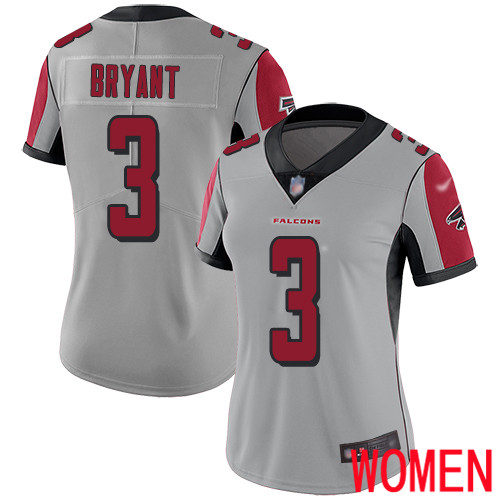 Atlanta Falcons Limited Silver Women Matt Bryant Jersey NFL Football #3 Inverted Legend->atlanta falcons->NFL Jersey